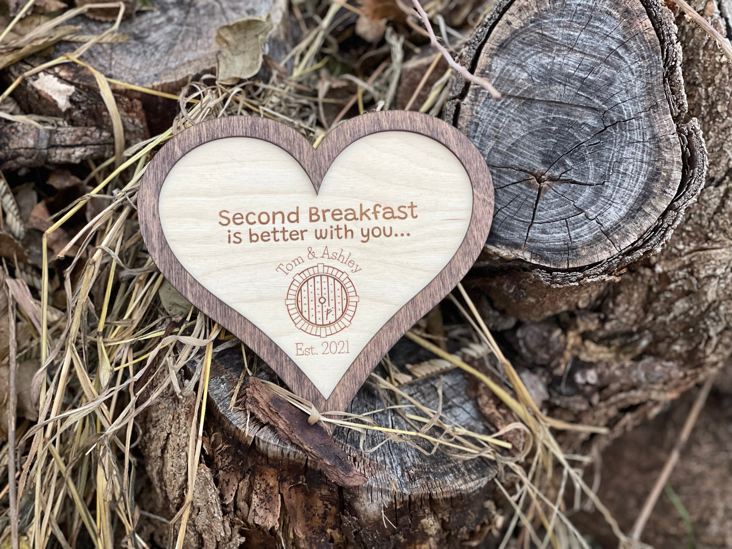 Second Breakfast Is Better With You | Personalized Couples Sign | Custom Wedding & Anniversary Gift