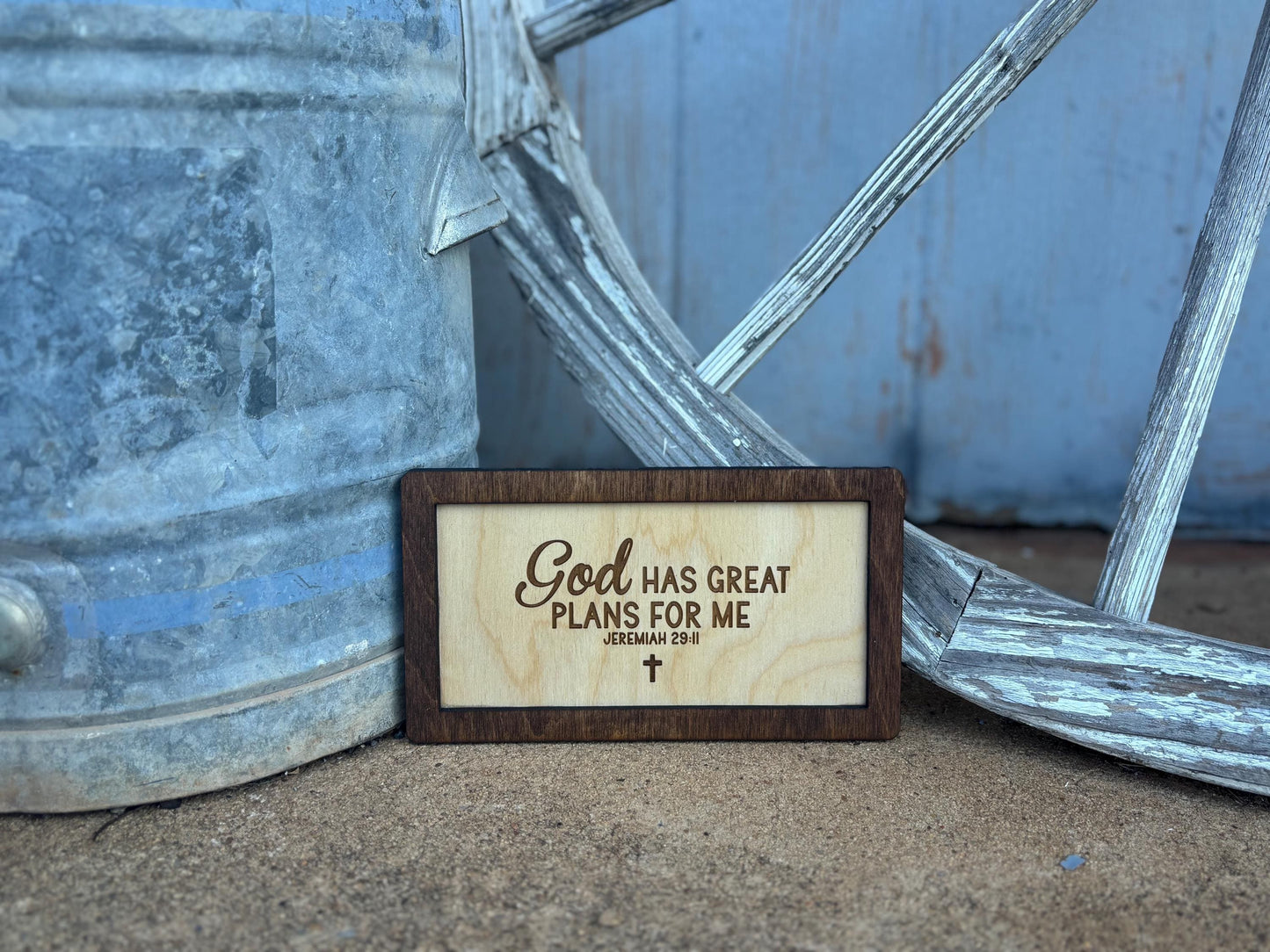God Has Great Plans For Me Jeremiah 29:11 Wood Sign | Baby Nursery Christian Décor | Inspirational Scripture Wall Art | Faith-Based Sign