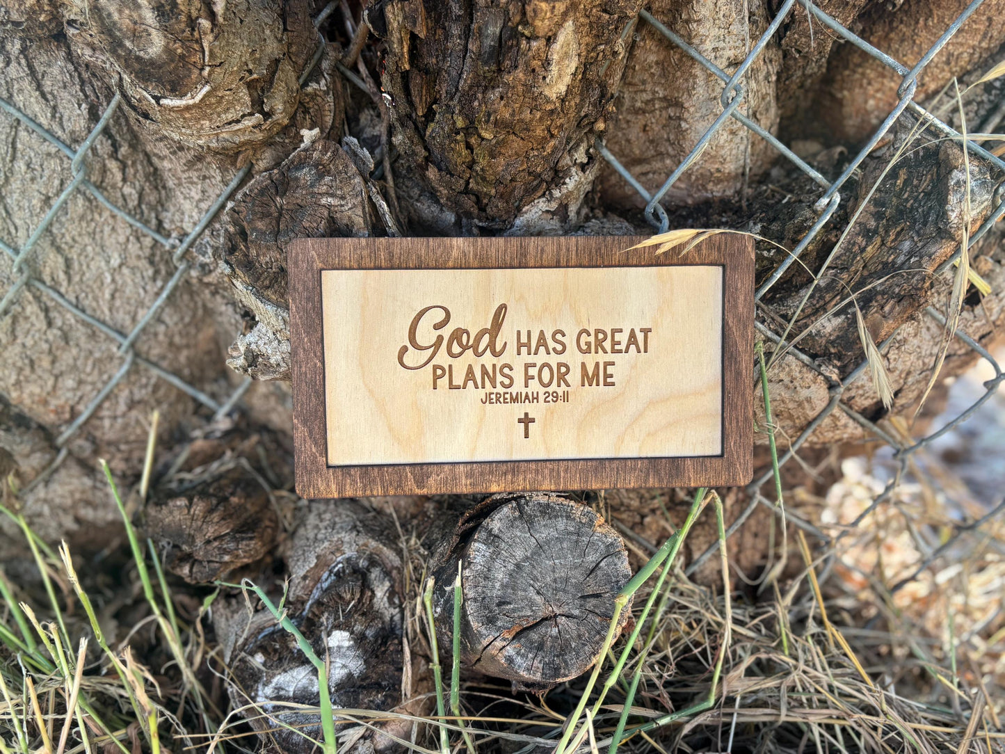 God Has Great Plans For Me Jeremiah 29:11 Wood Sign | Baby Nursery Christian Décor | Inspirational Scripture Wall Art | Faith-Based Sign