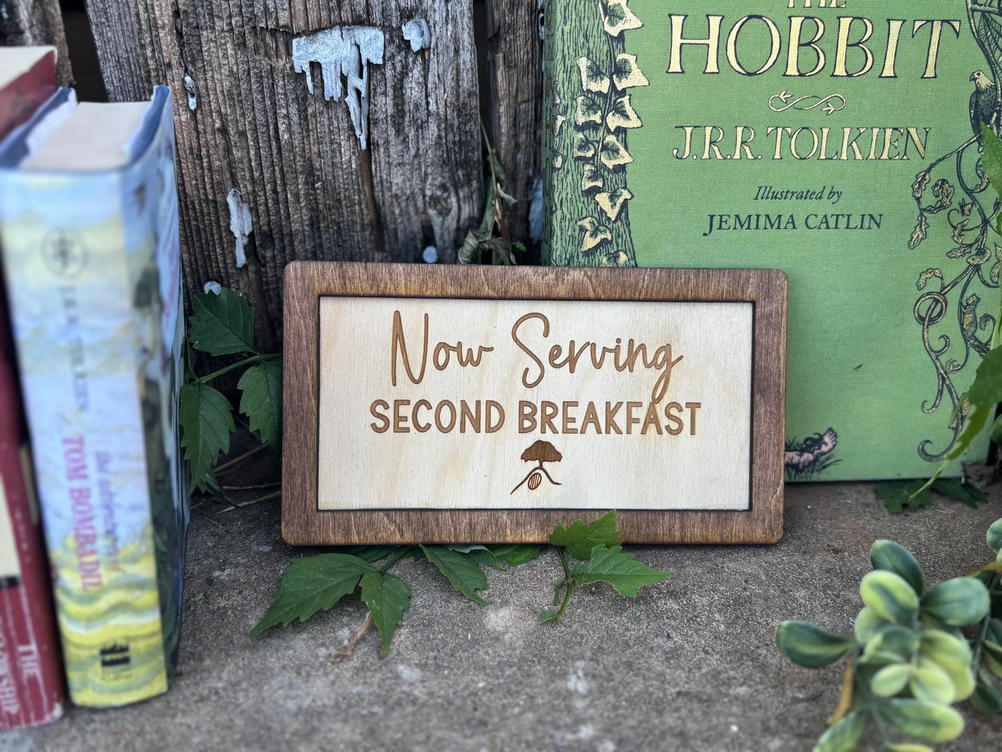 Now Serving Second Breakfast Wood Engraved Sign | Personalized Fantasy Ring Decor Kitchen | Wedding & Anniversary Gift