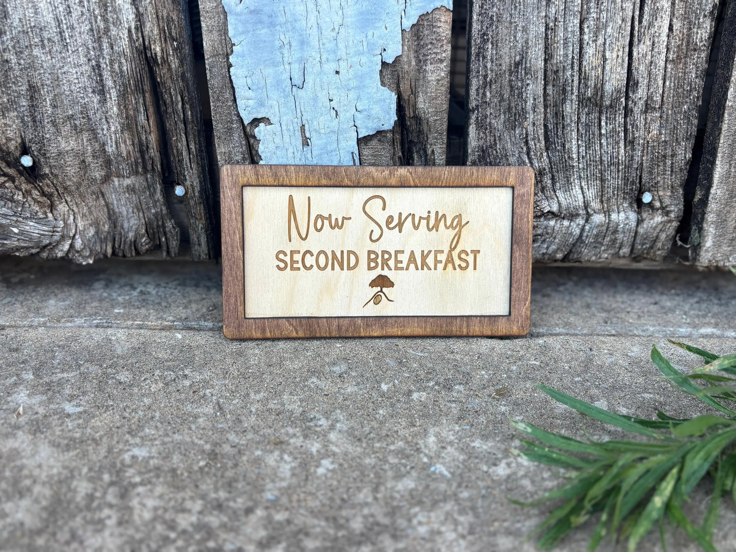 Now Serving Second Breakfast Wood Engraved Sign | Personalized Fantasy Ring Decor Kitchen | Wedding & Anniversary Gift