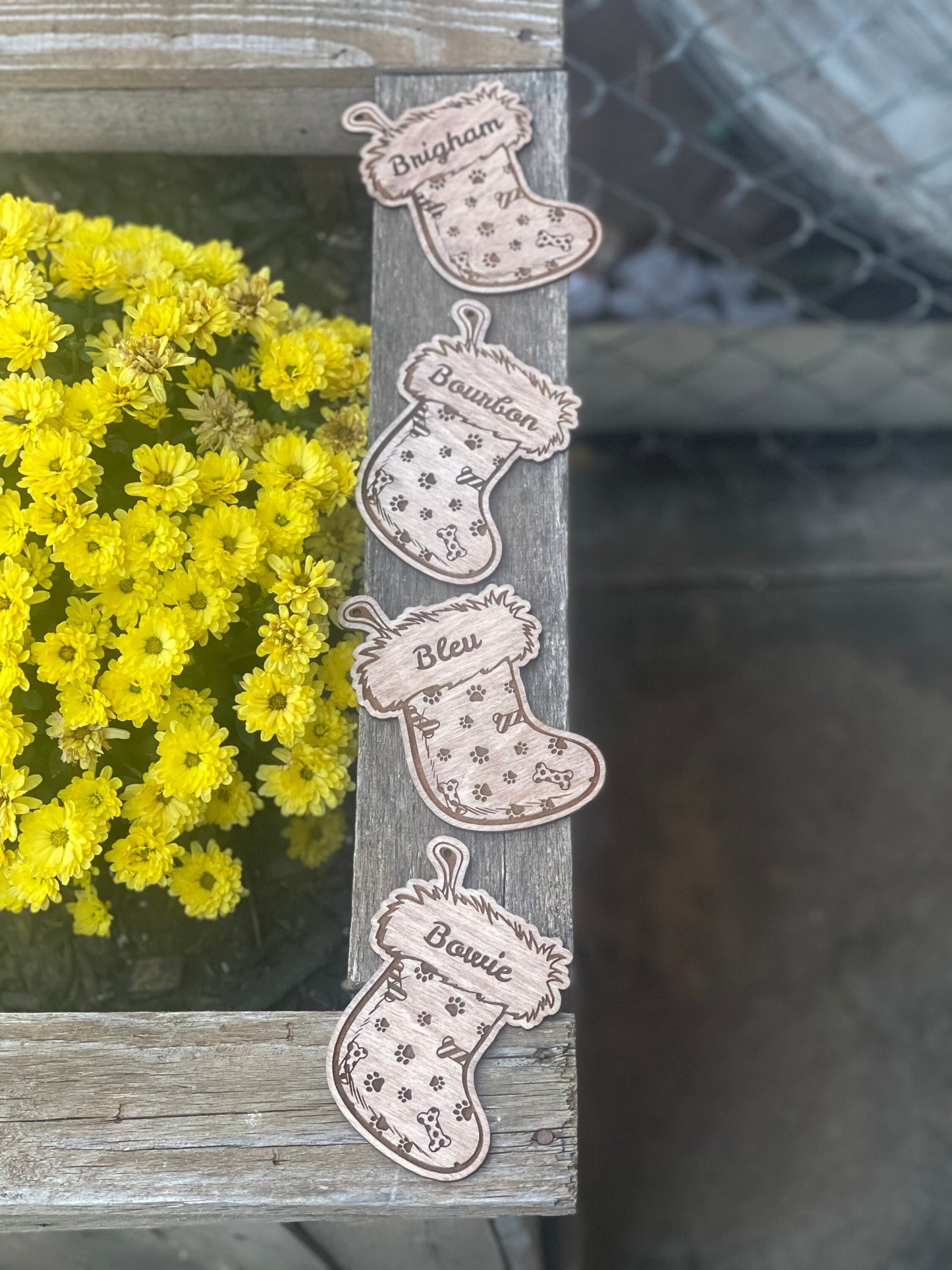 Personalized Custom Dog Name Stocking Christmas Ornament | Pet Keepsake