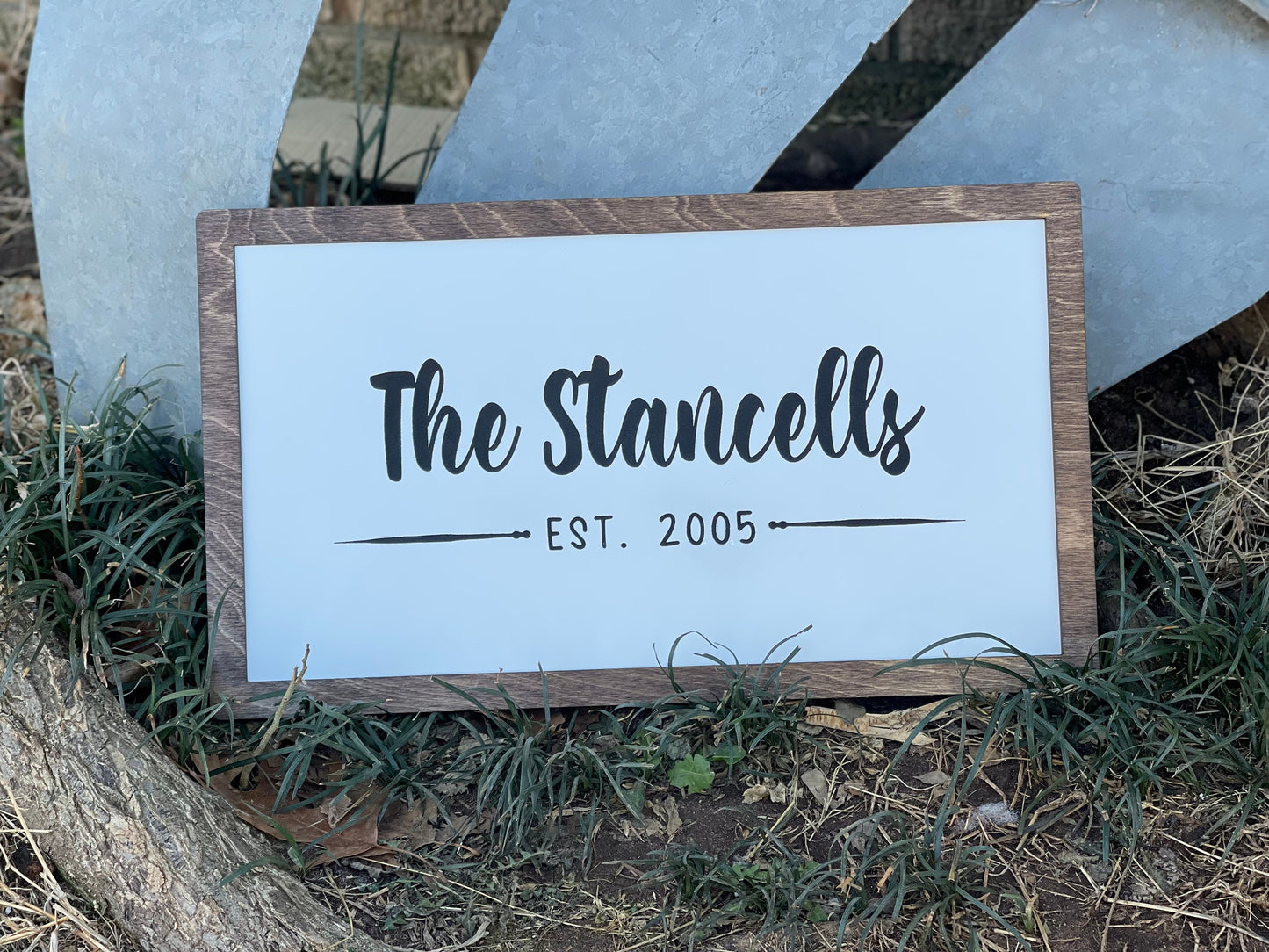 Custom Last Name Sign with YearPersonalized Family Decor | Wedding & Couples Gift | Rustic Home Decor | Wood Engraved