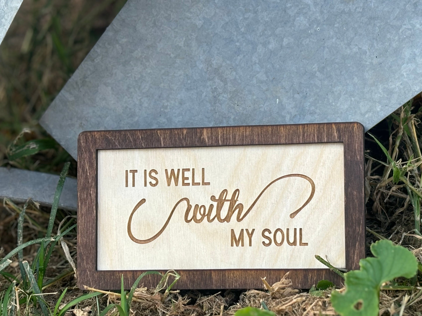 It Is Well With My Soul Wood Sign | Christian Home Décor | Inspirational Scripture Wall Art | Rustic Faith-Based Sign