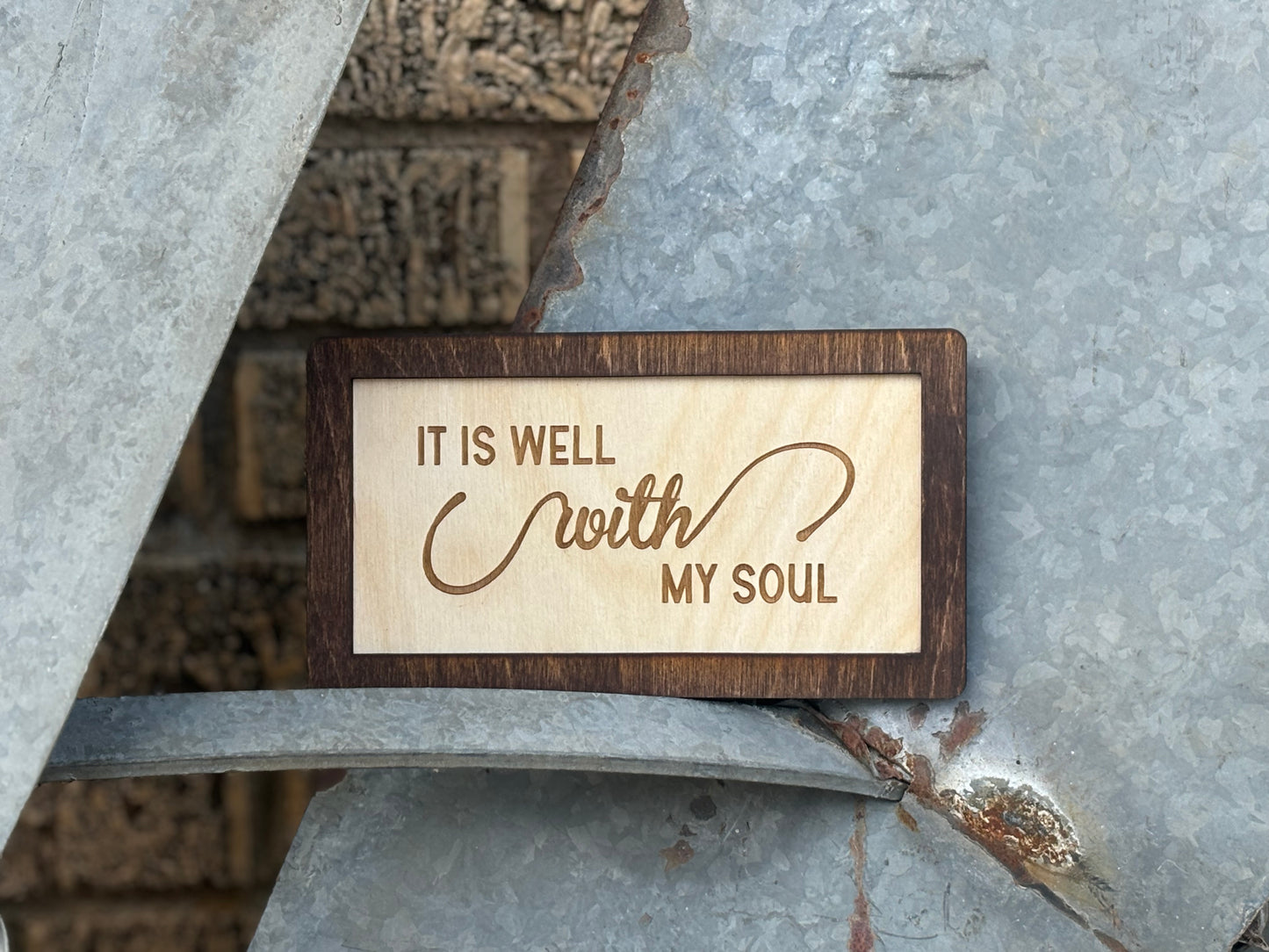 It Is Well With My Soul Wood Sign | Christian Home Décor | Inspirational Scripture Wall Art | Rustic Faith-Based Sign