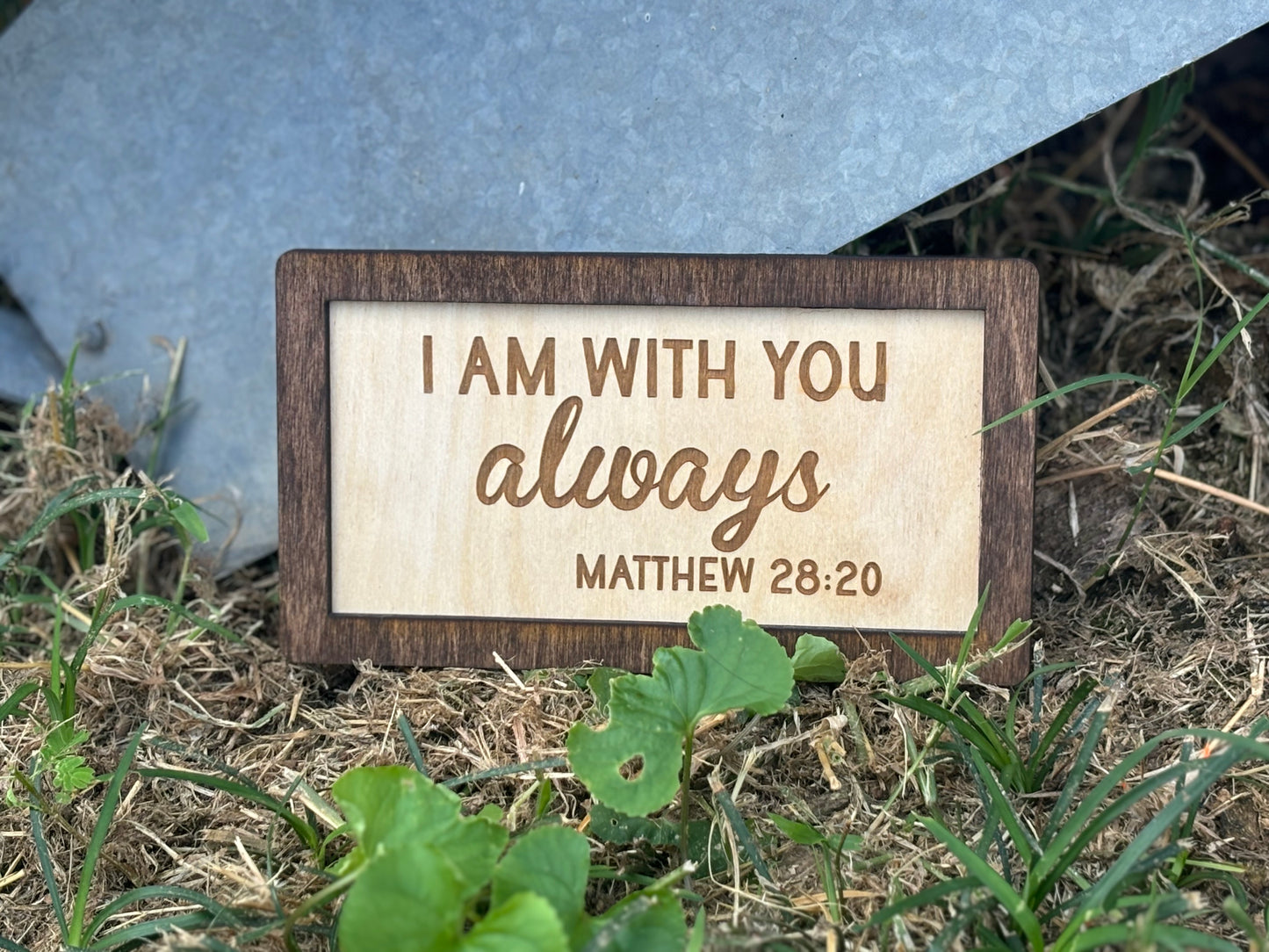 Matthew 28:20 I Am With You Always Wood Sign | Christian Home Décor | Inspirational Scripture Wall Art | Rustic Faith-Based Sign