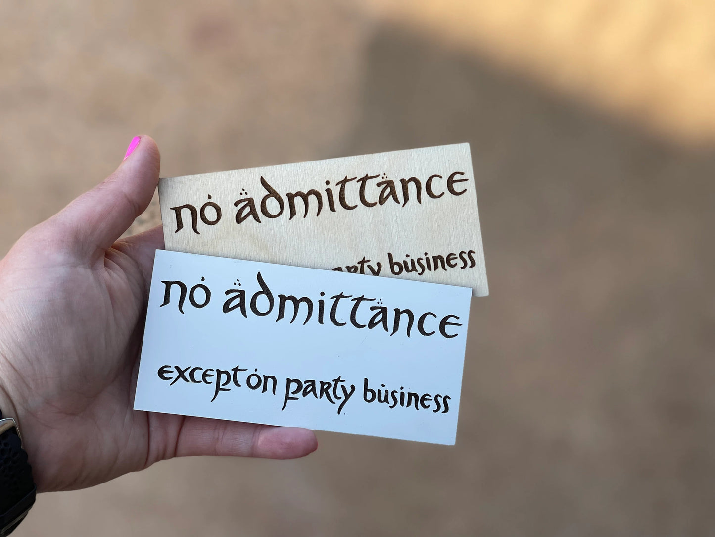 No Admittance, Except on Party Business Fridge Magnet | Kitchen Fantasy Ring & Shire Gift Decor