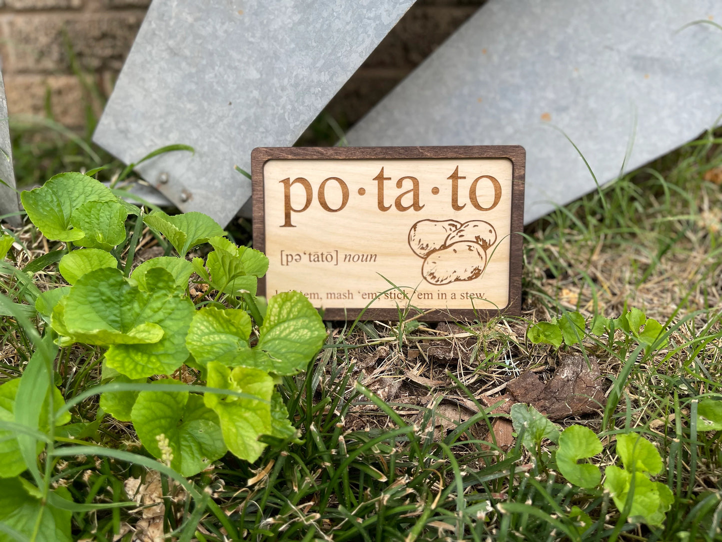 Potato Wood Engraved Sign | What’s Taters Precious? | Fantasy Decor Gift