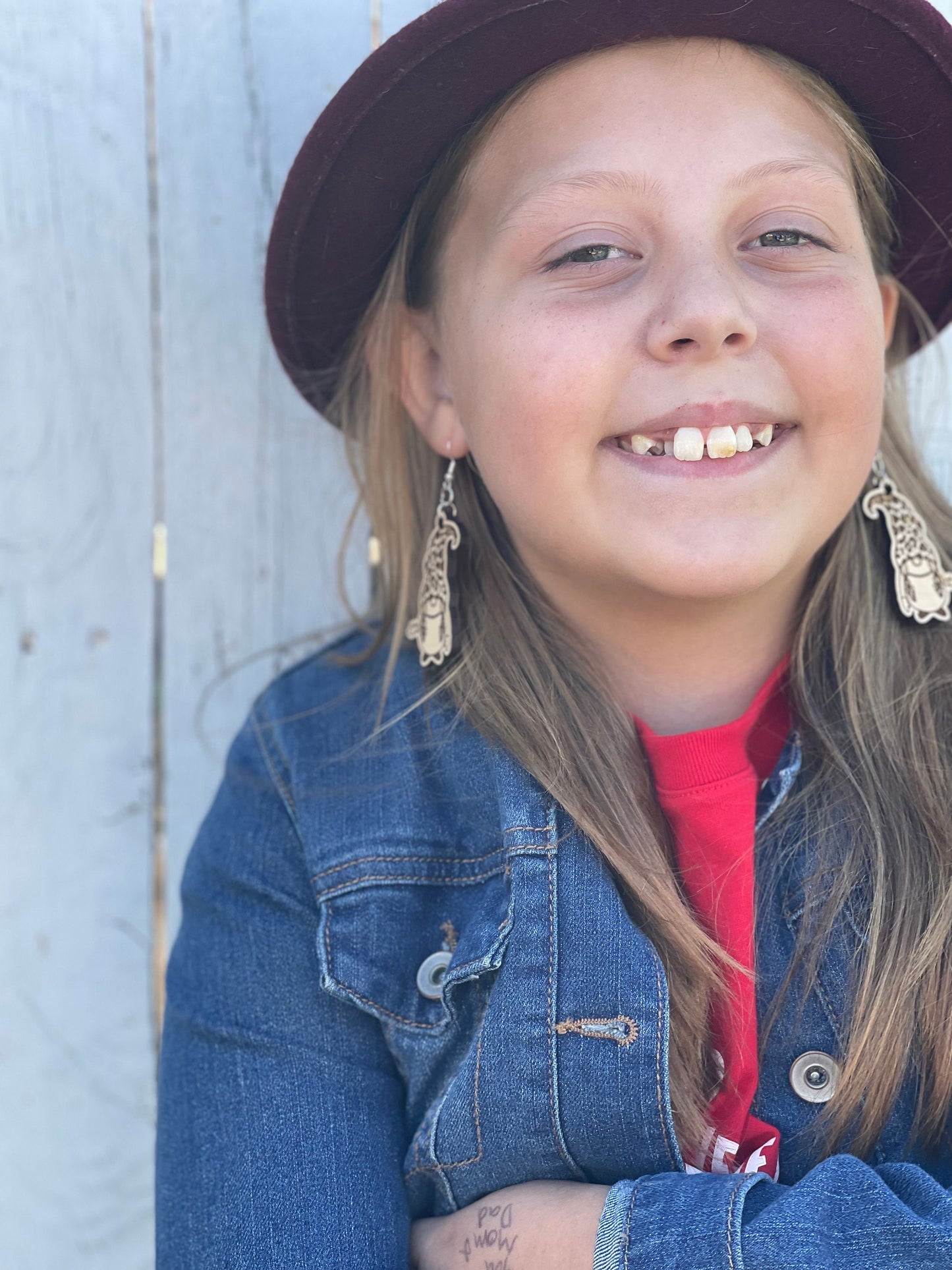 Leopard Print Gnome Earrings