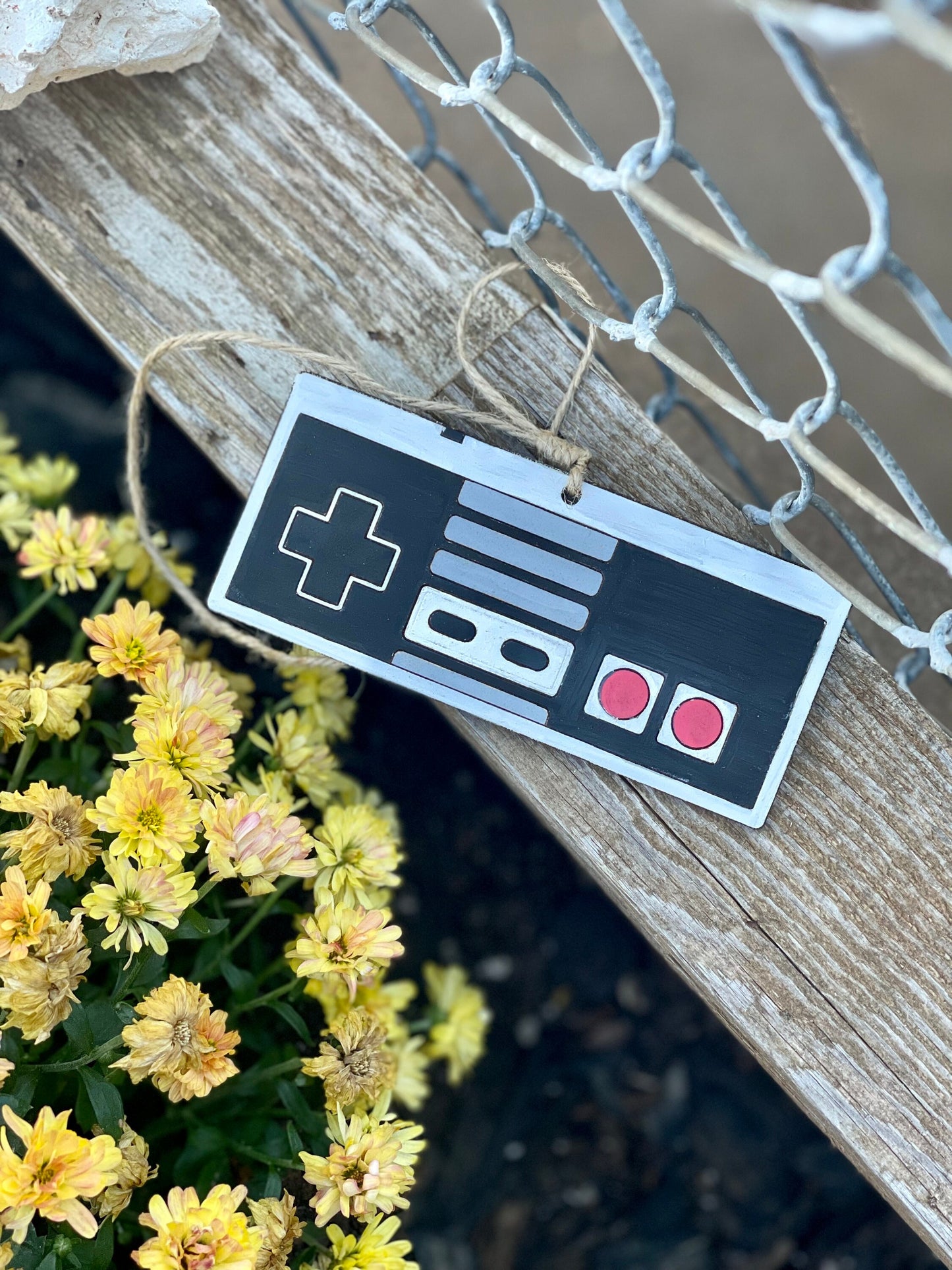 Retro NES Game Controller Christmas Ornament | Custom Gamer Gift | Vintage Old-School Holiday Decor