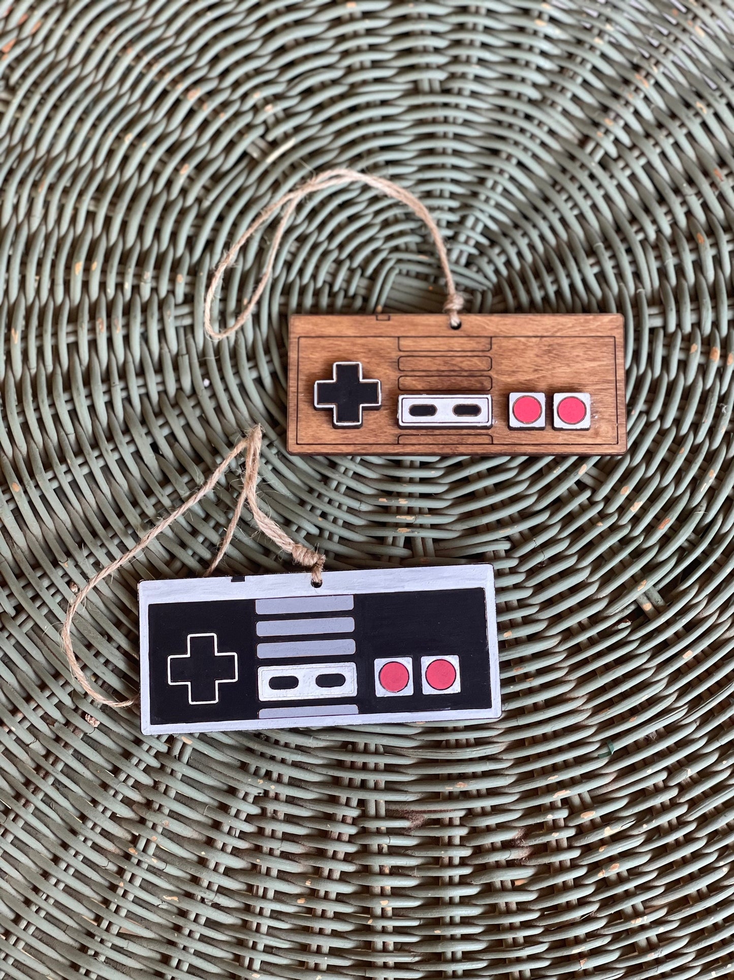 Retro NES Game Controller Christmas Ornament | Custom Gamer Gift | Vintage Old-School Holiday Decor