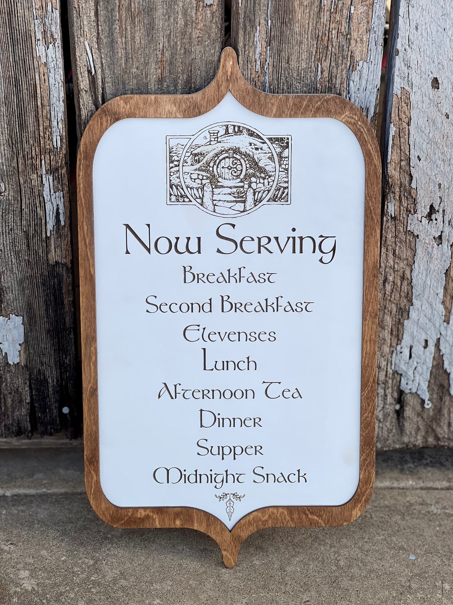 Second Breakfast Wood Engraved Sign – Fantasy Kitchen Decor | Ring & Shire Inspired