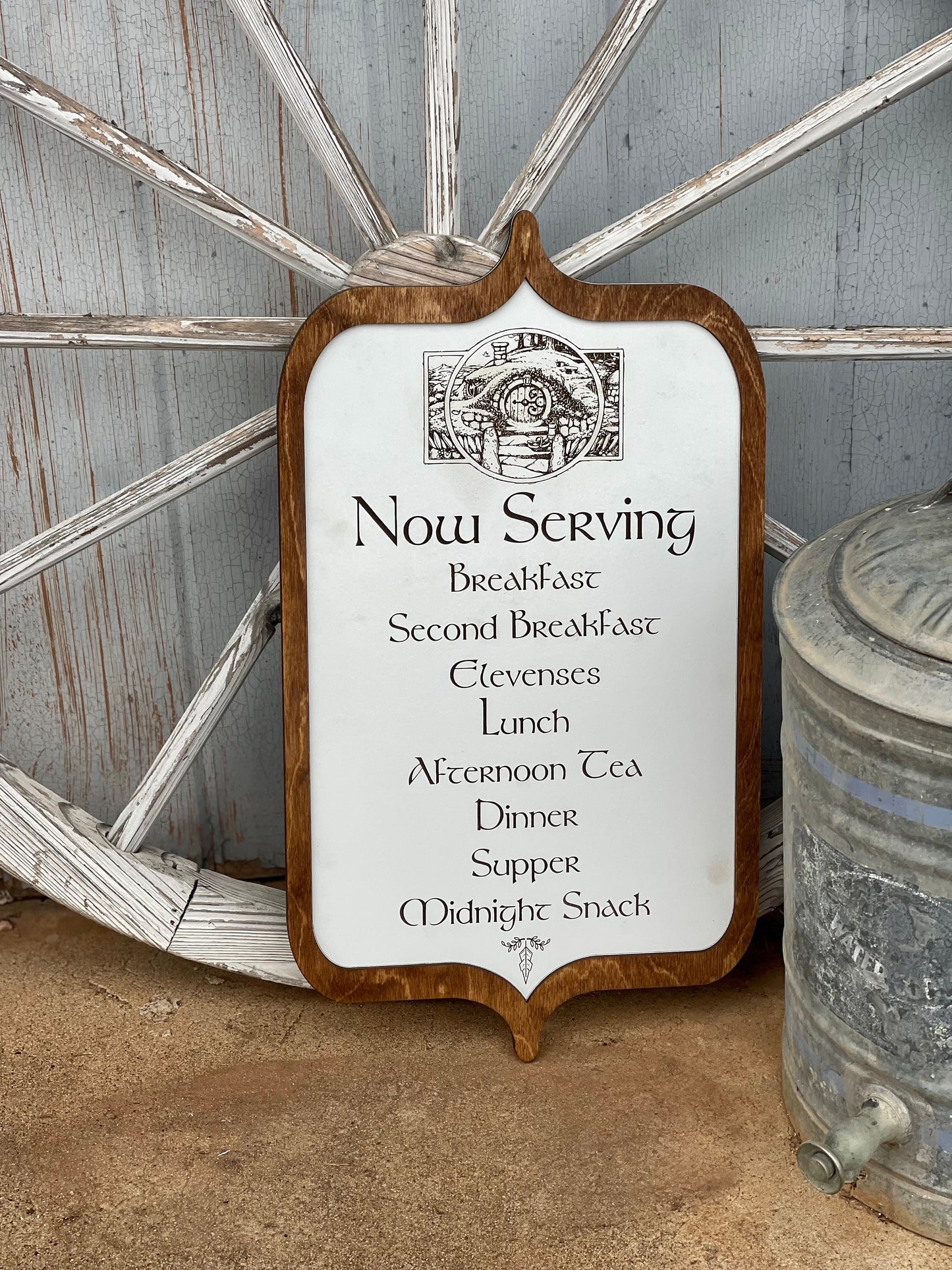 Second Breakfast Wood Engraved Sign – Fantasy Kitchen Decor | Ring & Shire Inspired