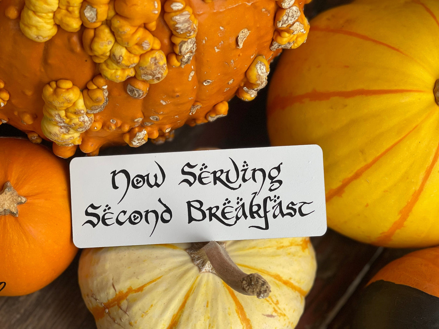 Now Serving Second Breakfast Fridge Magnet | Wood Engraved Fantasy Decor | Shire-Inspired Novelty