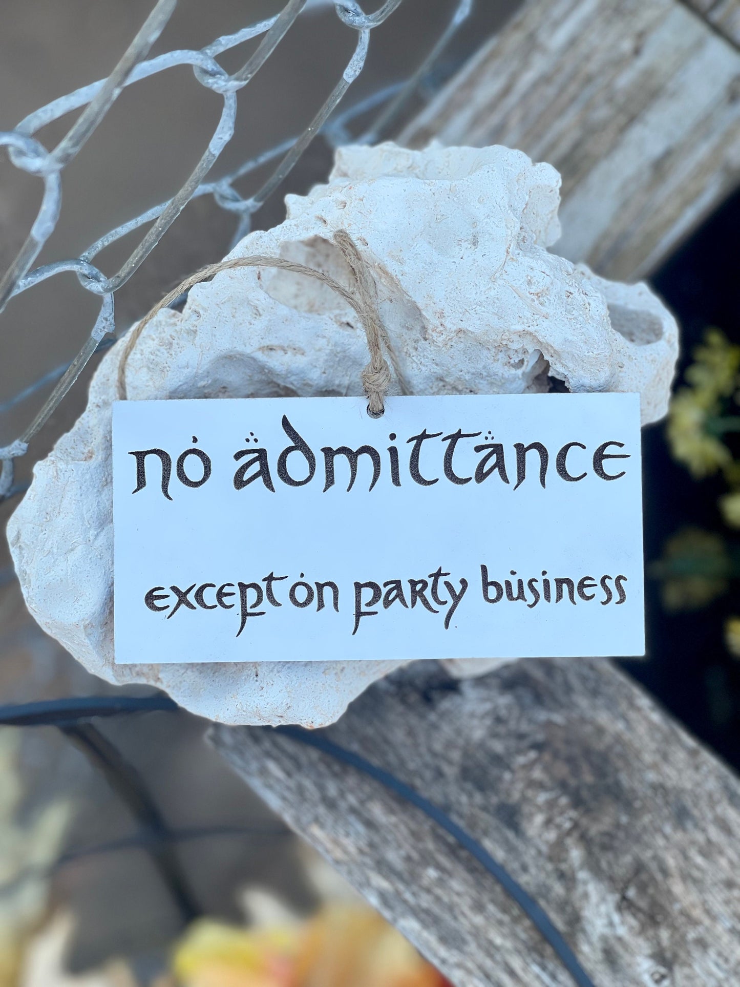 No Admittance, Except on Party Business Christmas Ornament