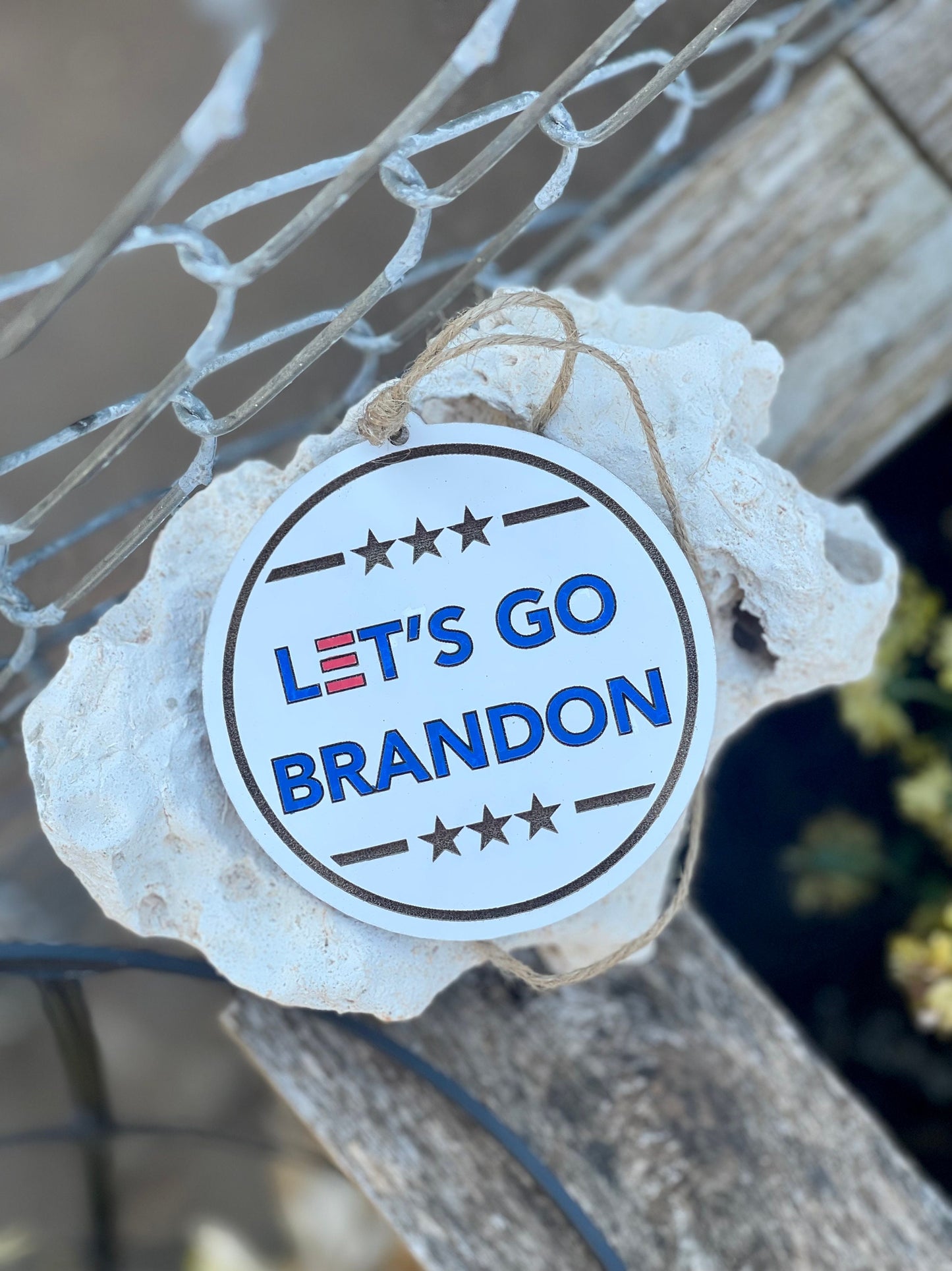 Let's Go Brandon FJB Christmas Ornament