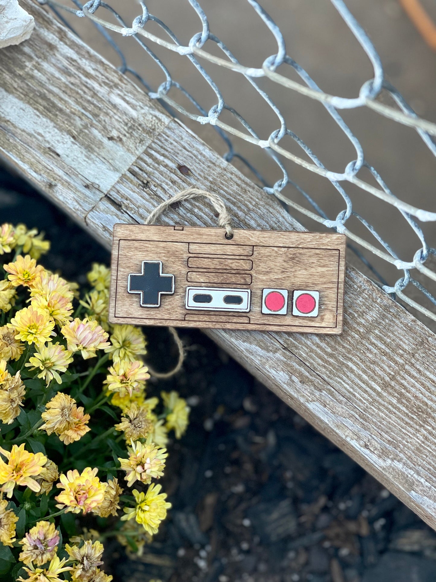 Retro NES Game Controller Christmas Ornament | Custom Gamer Gift | Vintage Old-School Holiday Decor