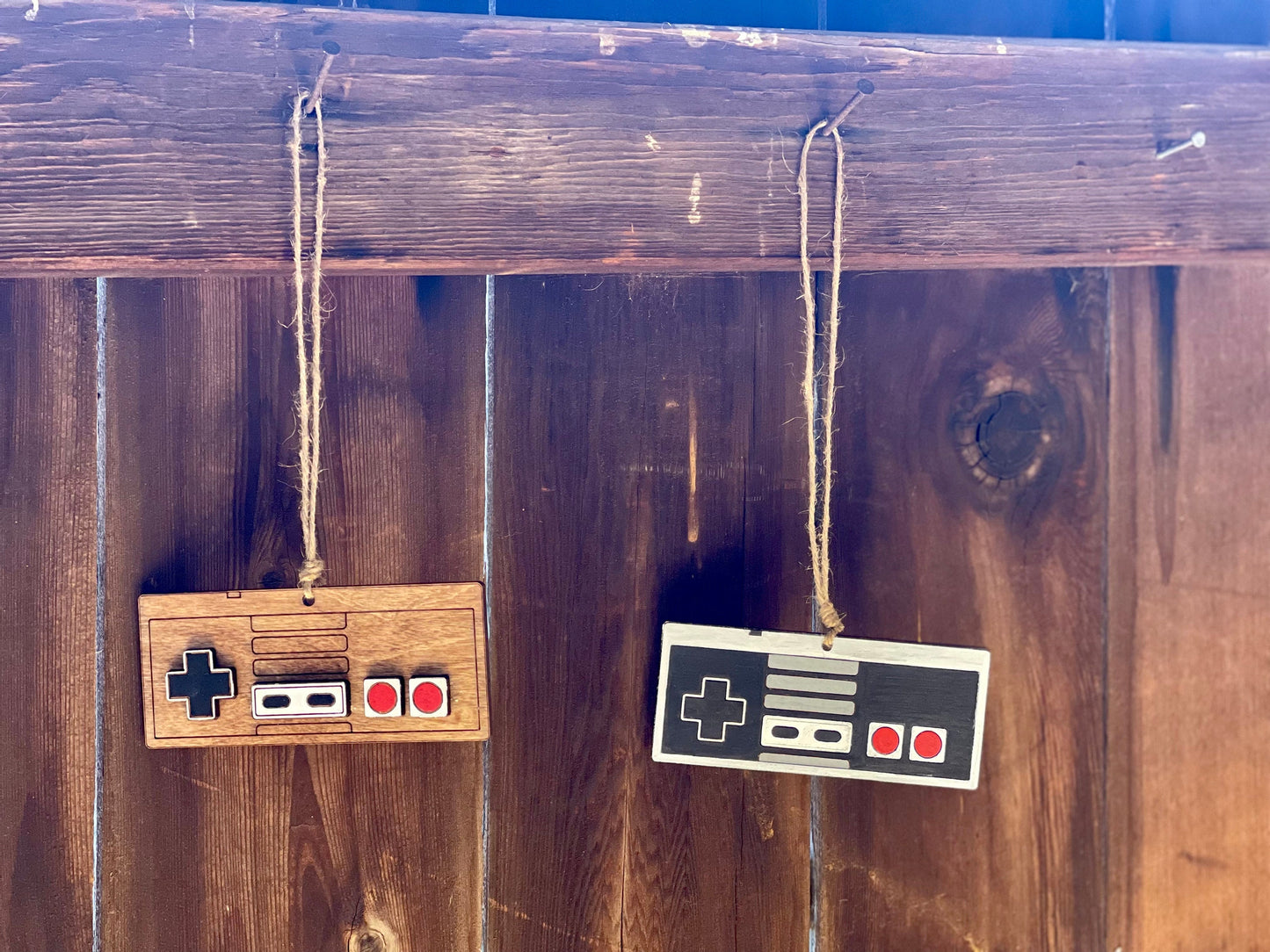 Retro NES Game Controller Christmas Ornament | Custom Gamer Gift | Vintage Old-School Holiday Decor