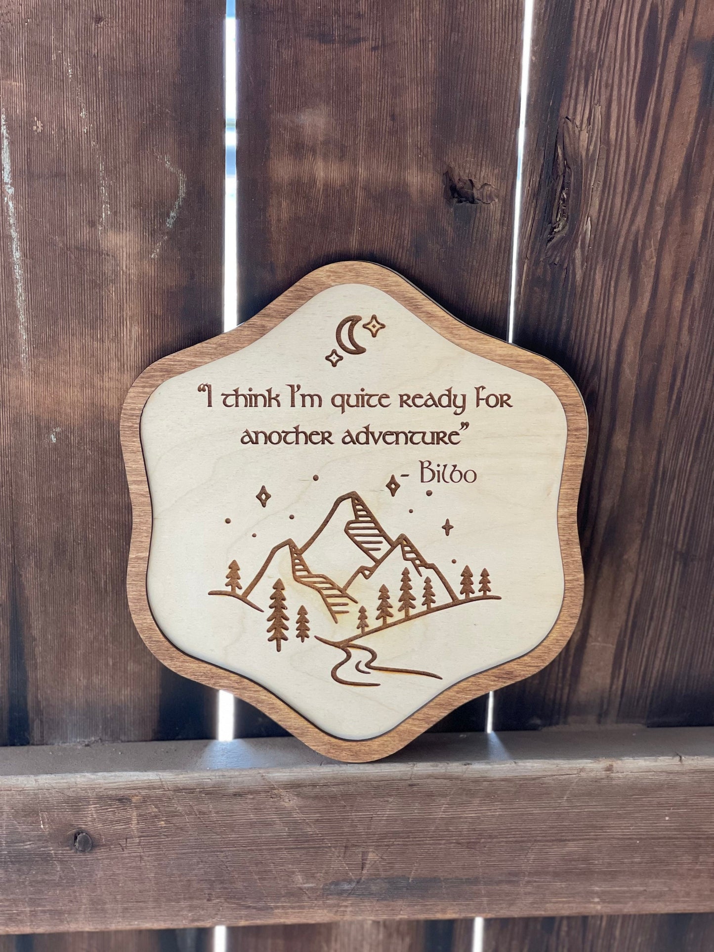 Ready For Another Adventure Wood Engraved Sign – Fantasy Ring and Shire Inspired Gift & Decor | Custom Sizes & Hanging Options