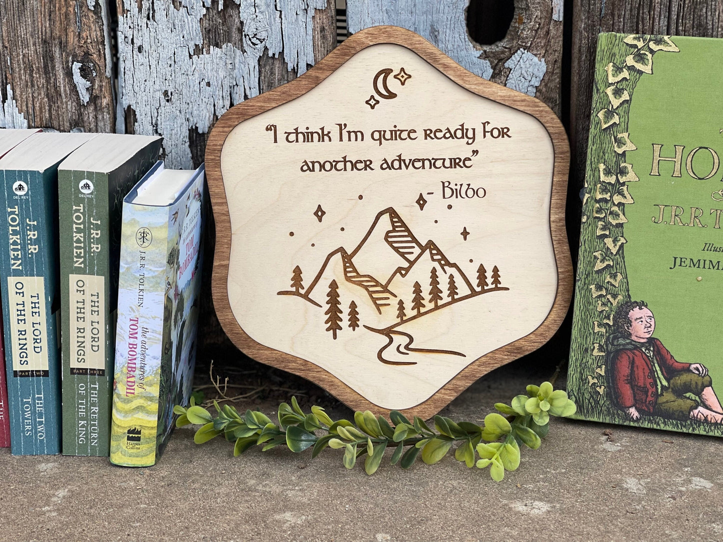 Ready For Another Adventure Wood Engraved Sign – Fantasy Ring and Shire Inspired Gift & Decor | Custom Sizes & Hanging Options