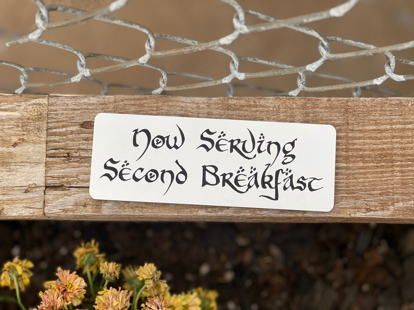 Now Serving Second Breakfast Fridge Magnet | Wood Engraved Fantasy Decor | Shire-Inspired Novelty