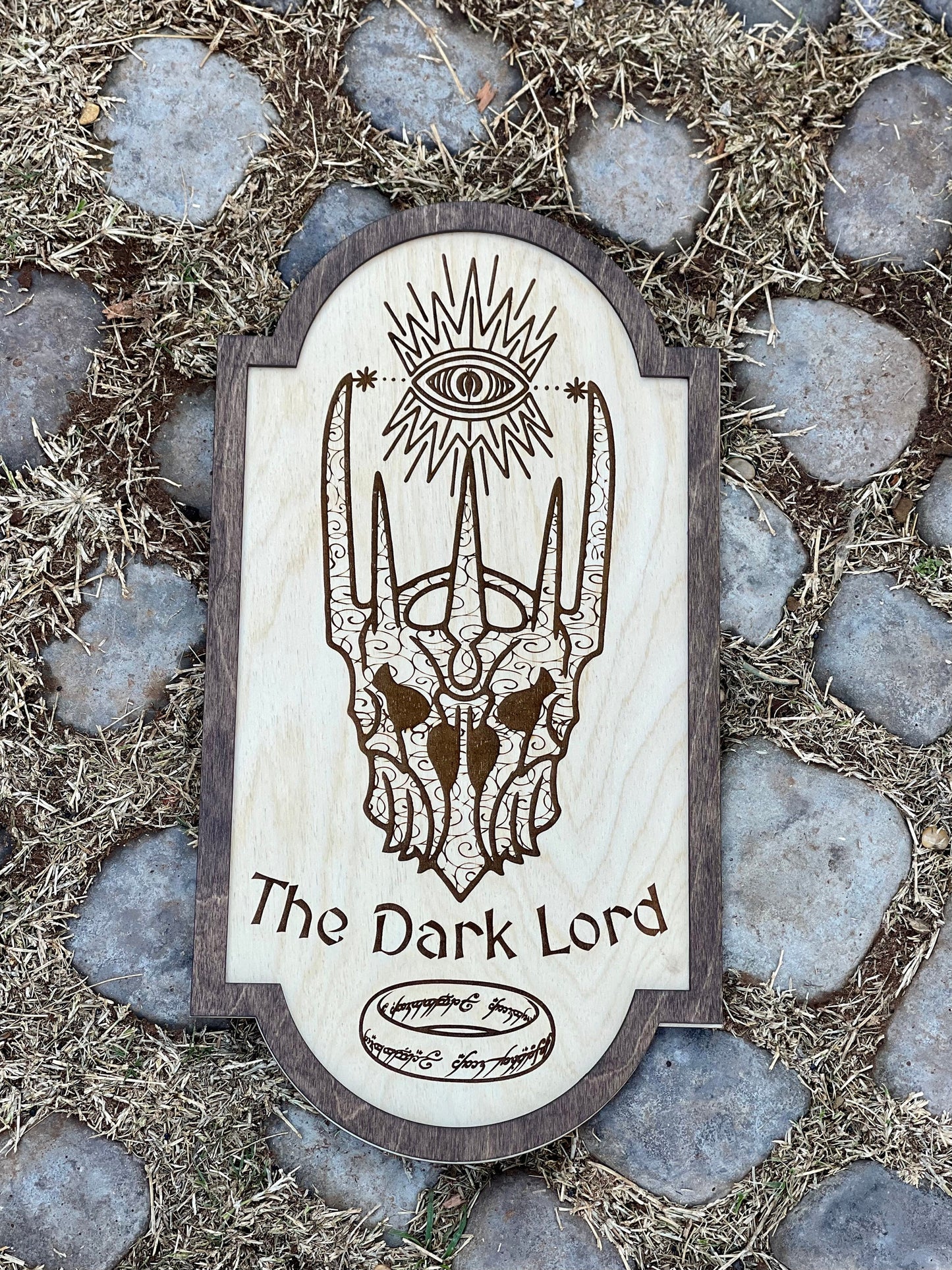 The Eye Fantasy Sign - Engraved Wood Decor Inspired by Fantasy Ring Shire Fan Gift