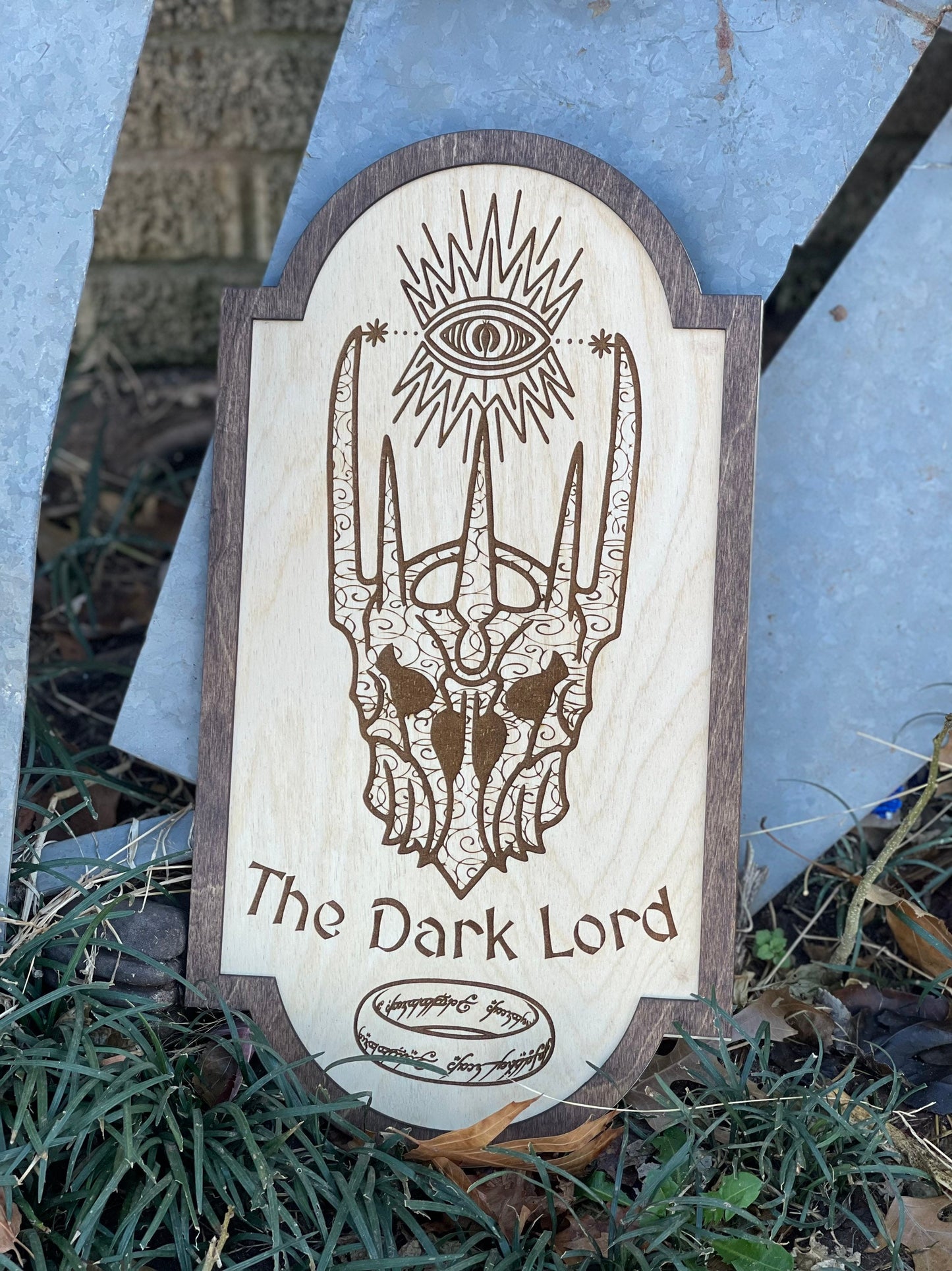 The Eye Fantasy Sign - Engraved Wood Decor Inspired by Fantasy Ring Shire Fan Gift