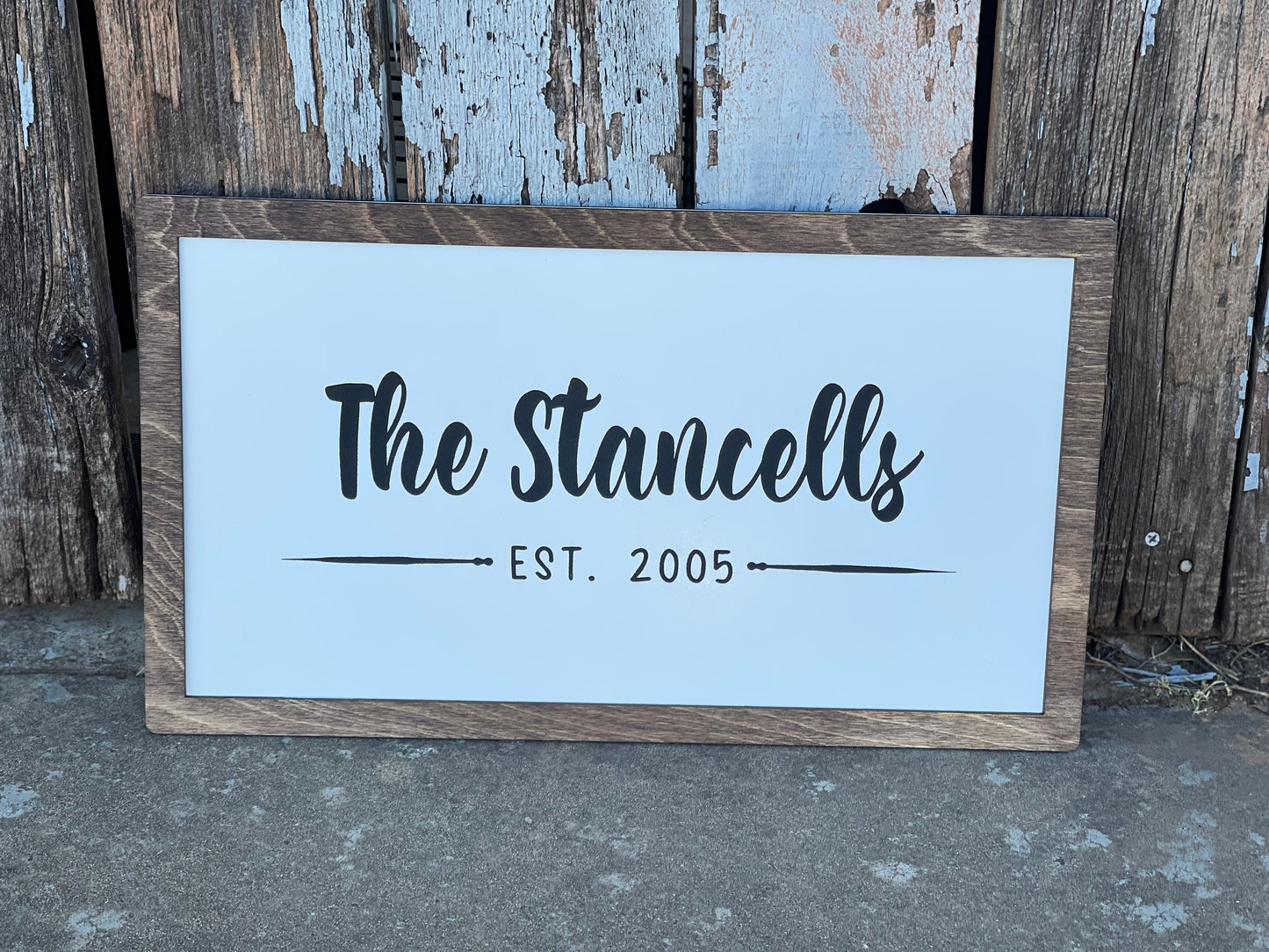 Custom Last Name Sign with YearPersonalized Family Decor | Wedding & Couples Gift | Rustic Home Decor | Wood Engraved