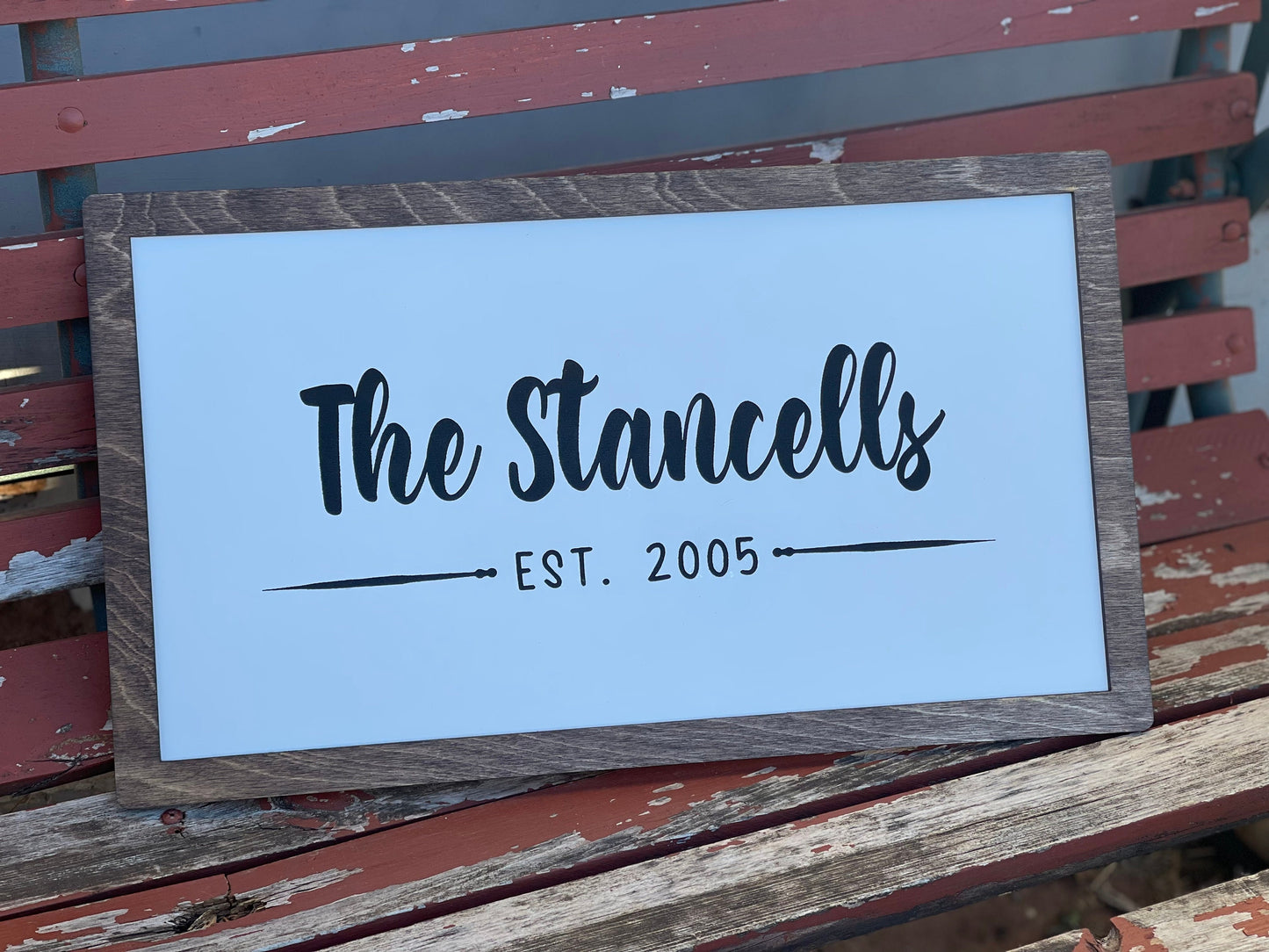 Custom Last Name Sign with YearPersonalized Family Decor | Wedding & Couples Gift | Rustic Home Decor | Wood Engraved