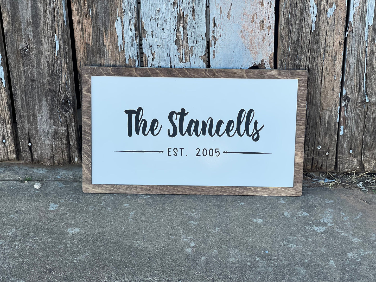 Custom Last Name Sign with YearPersonalized Family Decor | Wedding & Couples Gift | Rustic Home Decor | Wood Engraved