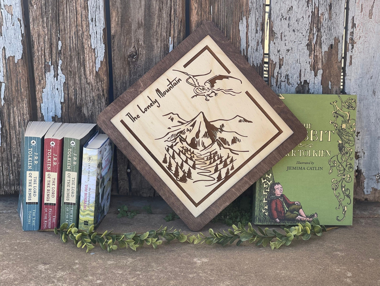 The Lonely Mountain Wood Engraved Sign. Middle Earth, LOTR, lord of th –  Okie Original