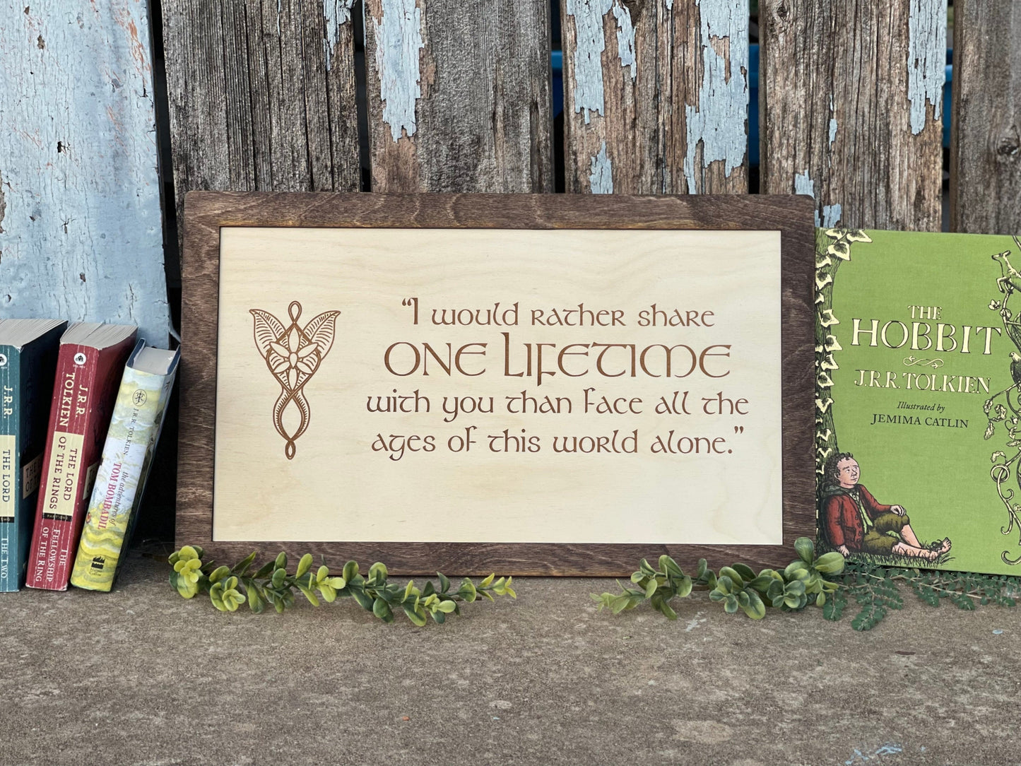 One Lifetime With You Wood Engraved Sign – Personalized Fantasy Decor | Wedding & Anniversary Gift