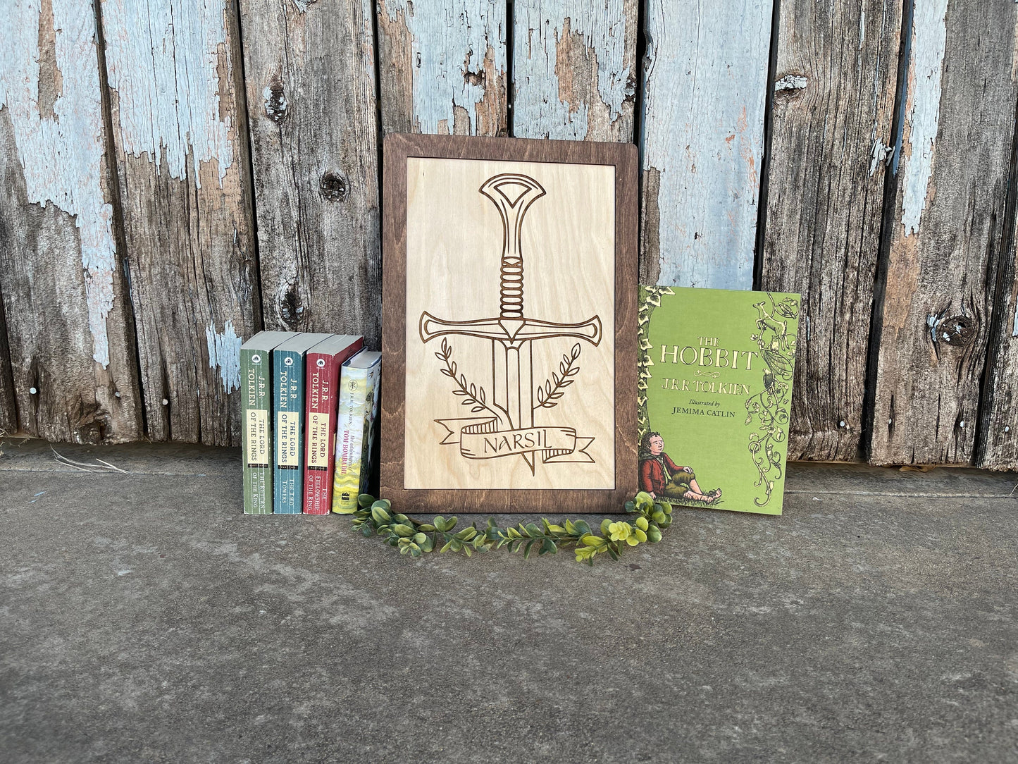 The Sword That Was Broken | Fantasy Ring & Shire Inspired Decor | Wood Engraved Man Cave Sign