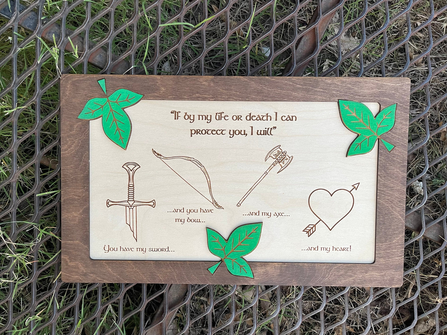 You Have My Sword, My Axe, My Bow, My Heart - Personalized Fantasy Sign Perfect for Weddings, Anniversaries, and Fantasy Lovers