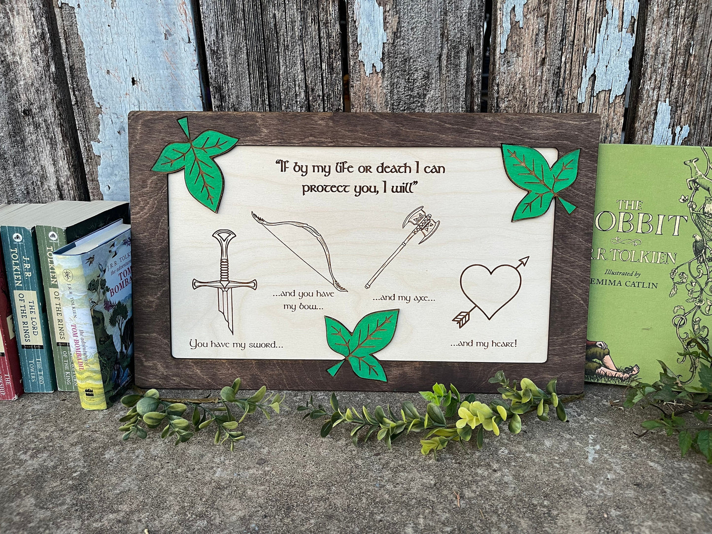 You Have My Sword, My Axe, My Bow, My Heart - Personalized Fantasy Sign Perfect for Weddings, Anniversaries, and Fantasy Lovers